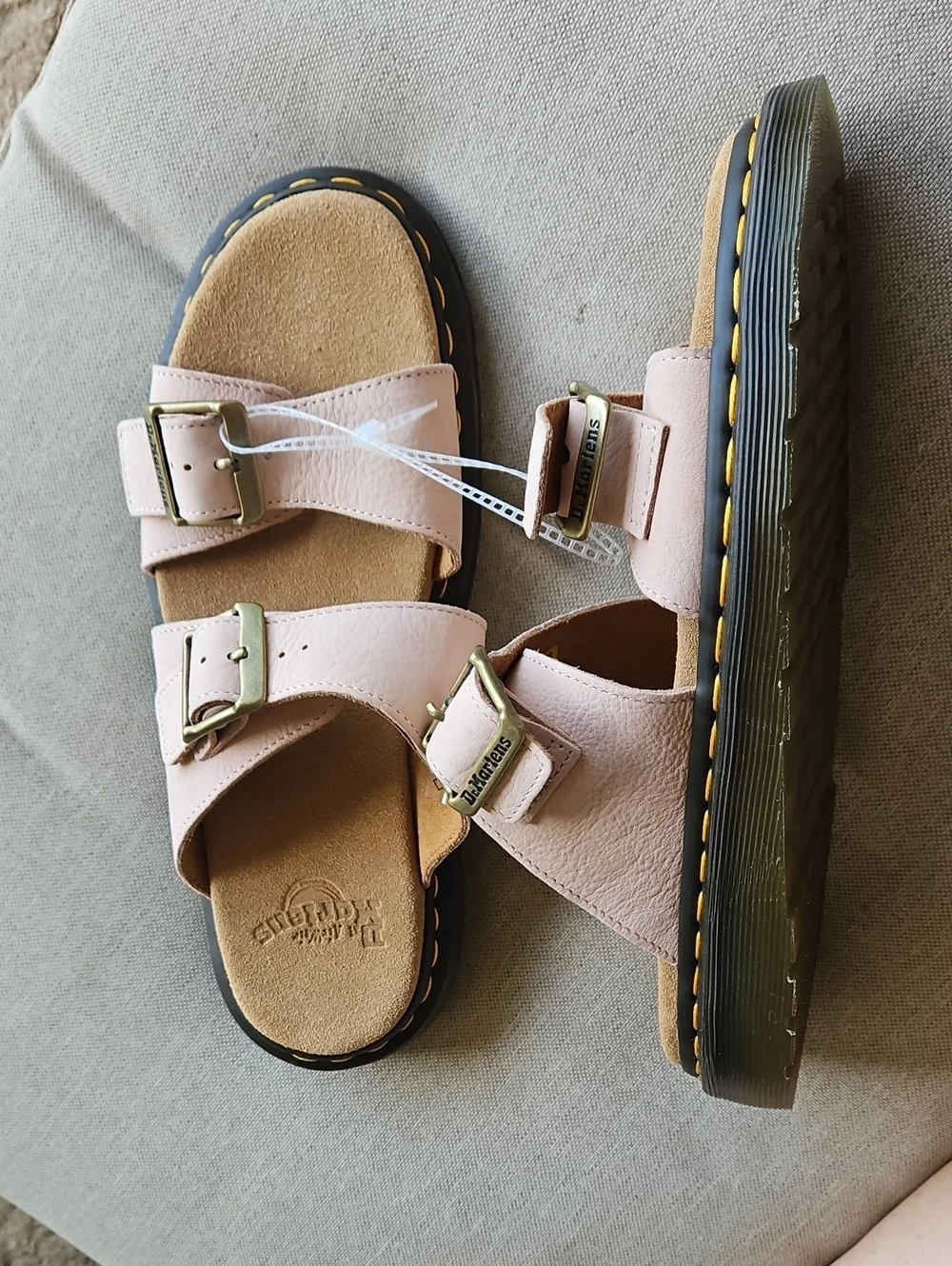 Dr Martens Josef Slide Sandals In Powder Pink Men's 9, Woman's 10